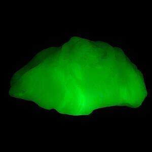 Jadeite Custard Art Glass Cullet Tumbled Sculpture Glowing Uranium Slag #4GX26‎